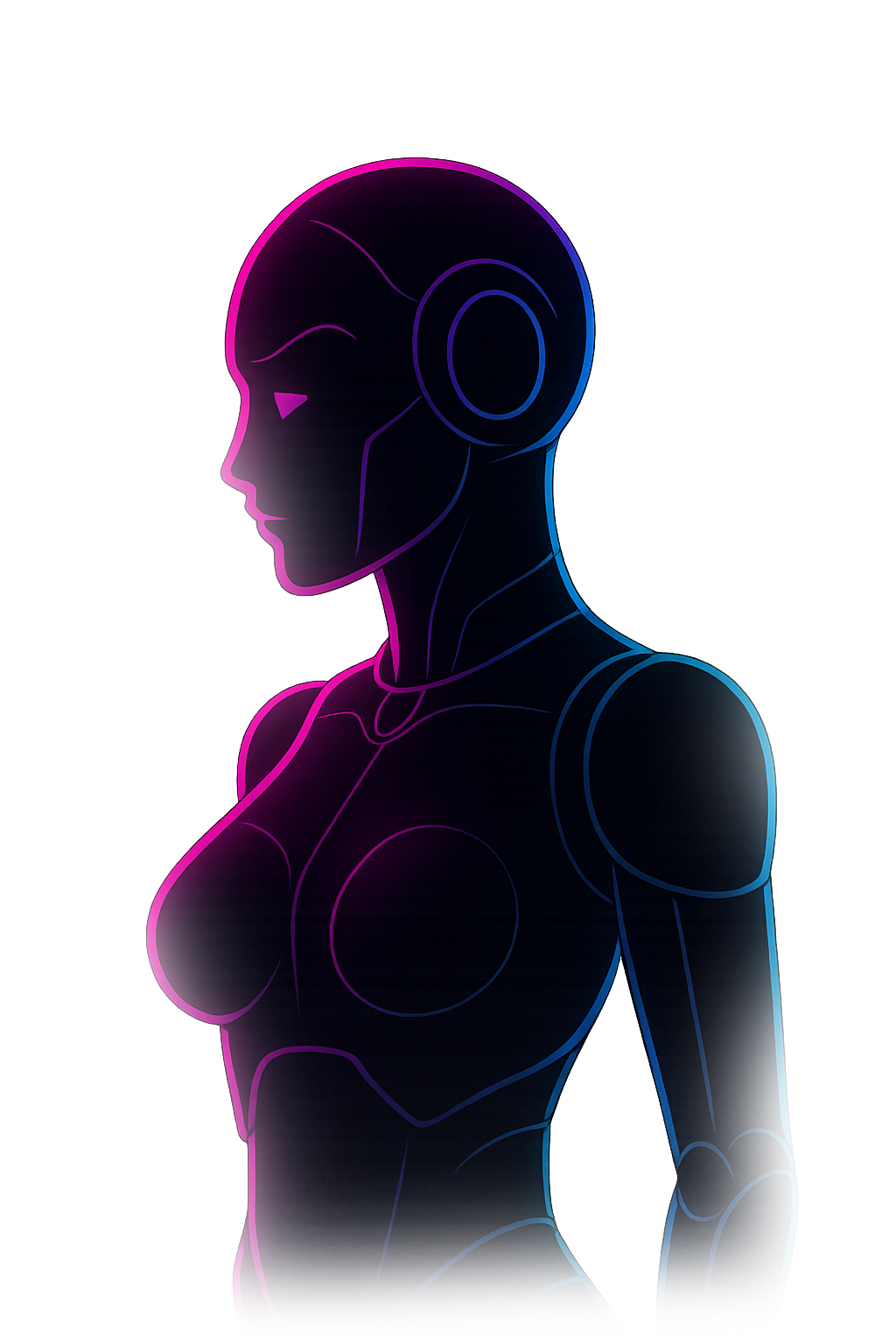 Futuristische AI-Companion Silhouette